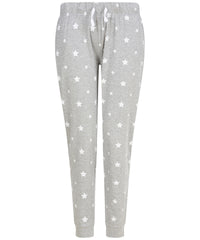 SF Women's Cuffed Lounge Pants - Heather Grey/White Stars
