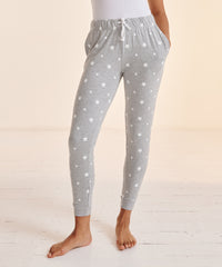 SF Women's Cuffed Lounge Pants - Bottle/White Snowflakes