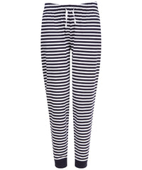 SF Women's Cuffed Lounge Pants - Navy/White Stripes