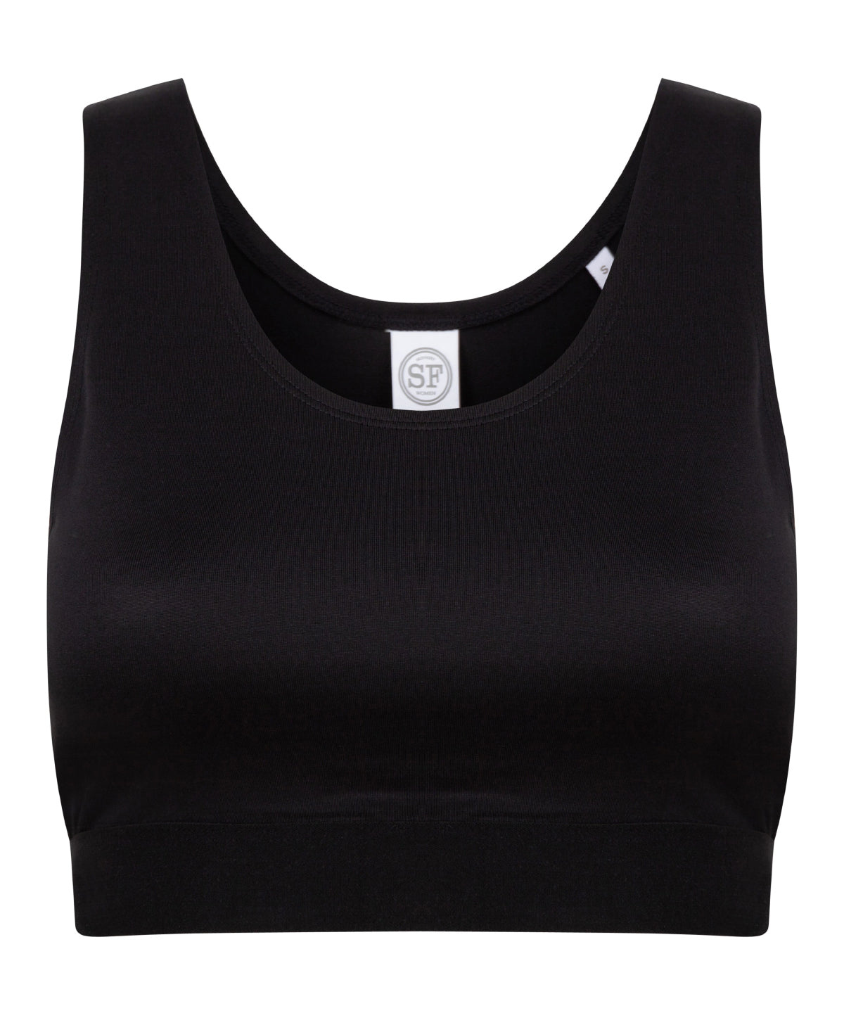 Women's Fashion Crop Top - Black/Black