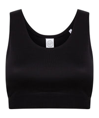 Women's Fashion Crop Top - Black/Black