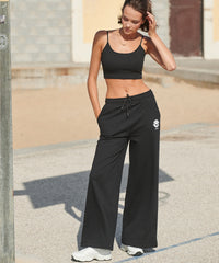 SF Women's Sustainable Fashion Wide Leg Joggers - Black