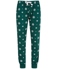 SF Kids Cuffed Lounge Pants - Bottle/White Snowflakes