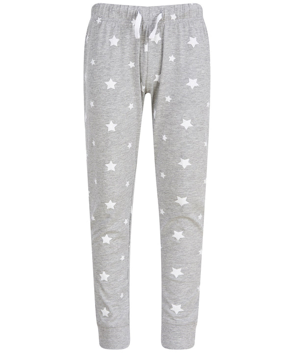 SF Kids Cuffed Lounge Pants - Heather Grey/White Stars