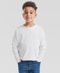 Fruit of the Loom Kids Long Sleeve Valueweight T - Black