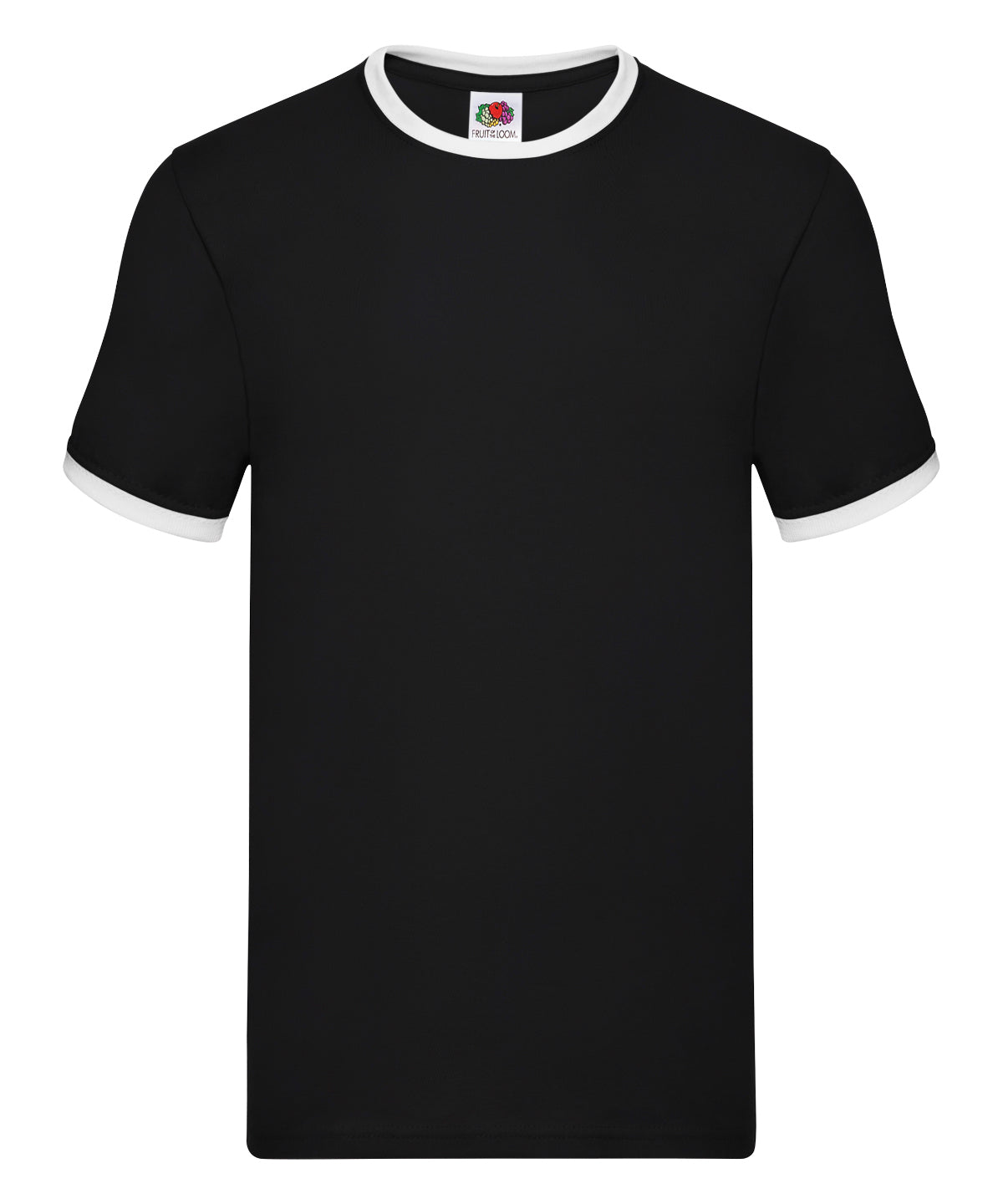 Fruit of the Loom Ringer T - Black/White