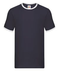 Fruit of the Loom Ringer T - Navy/White