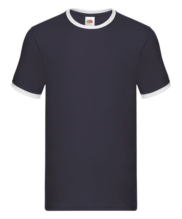 Fruit of the Loom Ringer T - Navy/White