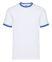 Fruit of the Loom Ringer T - White/Royal Blue