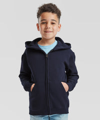Fruit of the Loom Kids Classic Hooded Sweatshirt Jacket - Azure Blue