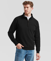 Fruit of the Loom Classic 80/20 Zip Neck Sweatshirt - Black*