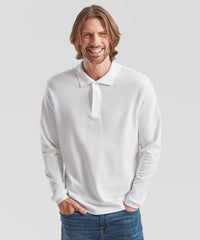Fruit of the Loom Premium Long Sleeve Polo - Black
