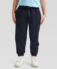 Fruit of the Loom Kids Classic Elasticated Cuff Jog Pants - Black