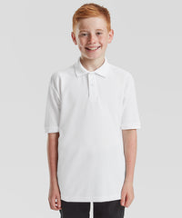 Fruit of the Loom Kids 65/35 Piqué Polo - Black