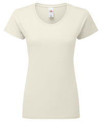Fruit of the Loom Women's Iconic 195 Ringspun Premium T-shirt - Natural