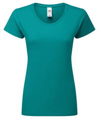 Fruit of the Loom Women's Iconic 195 Ringspun Premium T-shirt - Ocean Teal