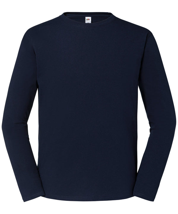 Fruit of the Loom Iconic 195 Ringspun Premium Long Sleeve T - Deep Navy