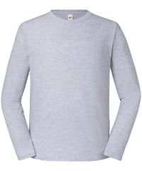Fruit of the Loom Iconic 195 Ringspun Premium Long Sleeve T - Heather Grey*