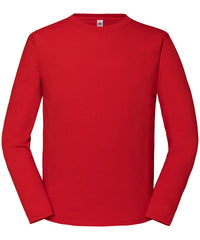 Fruit of the Loom Iconic 195 Ringspun Premium Long Sleeve T - Red