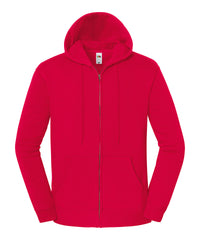 Fruit of the Loom Iconic Premium Hooded Sweat Jacket - Red