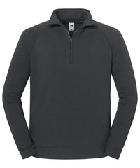 Fruit of the Loom Iconic Premium Zip-neck Sweat - Light Graphite
