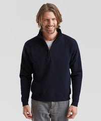 Fruit of the Loom Premium 70/30 Zip-neck Sweatshirt - Black*