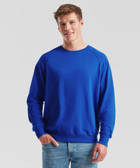 Fruit of the Loom Lightweight Raglan Sweatshirt - Black