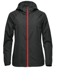 Stormtech Women’s Pacifica Lightweight Jacket - Black/Red