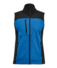 Stormtech Women’s Cascades Softshell Vest - Azure Blue/Black