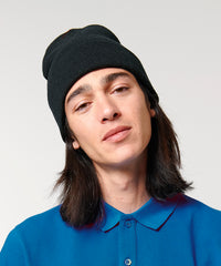 Stanley/Stella Rib Beanie in Unisex Fit - Black