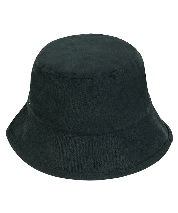 Stanley/Stella Bucket Hat with Metal Eyelets - Black