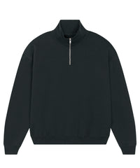 Stanley/Stella Unisex Miller Dry 1/4 Zip Sweatshirt - Black