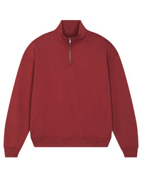 Stanley/Stella Unisex Miller Dry 1/4 Zip Sweatshirt - Red Earth