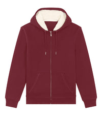 Stanley/Stella Unisex Hygger Sherpa Zip-through Sweatshirt - Burgundy