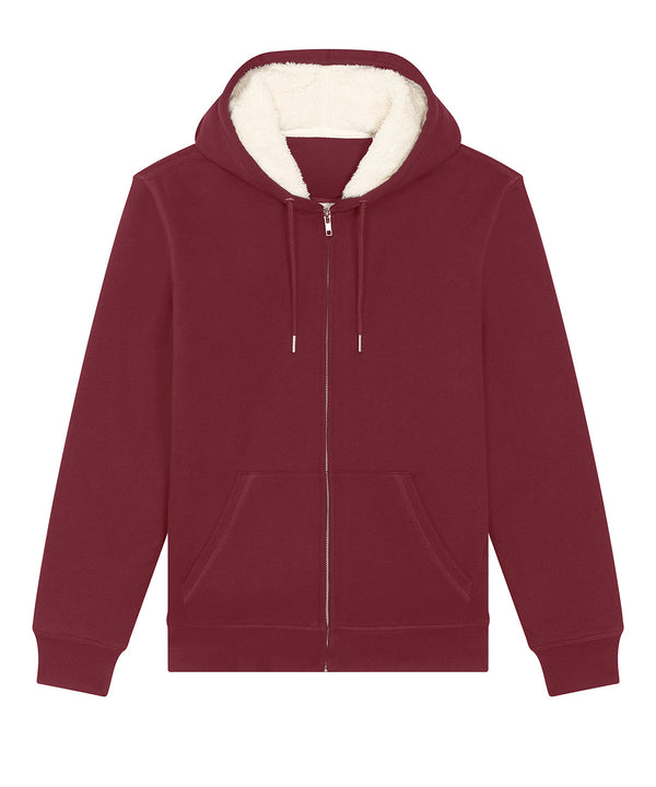 Stanley/Stella Unisex Hygger Sherpa Zip-through Sweatshirt - Burgundy