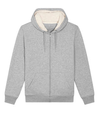 Stanley/Stella Unisex Hygger Sherpa Zip-through Sweatshirt - Heather Grey