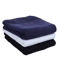 Towel City Printable Border Hand Towel - Black