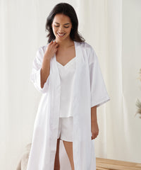 Towel City Women's Satin Robe - Black