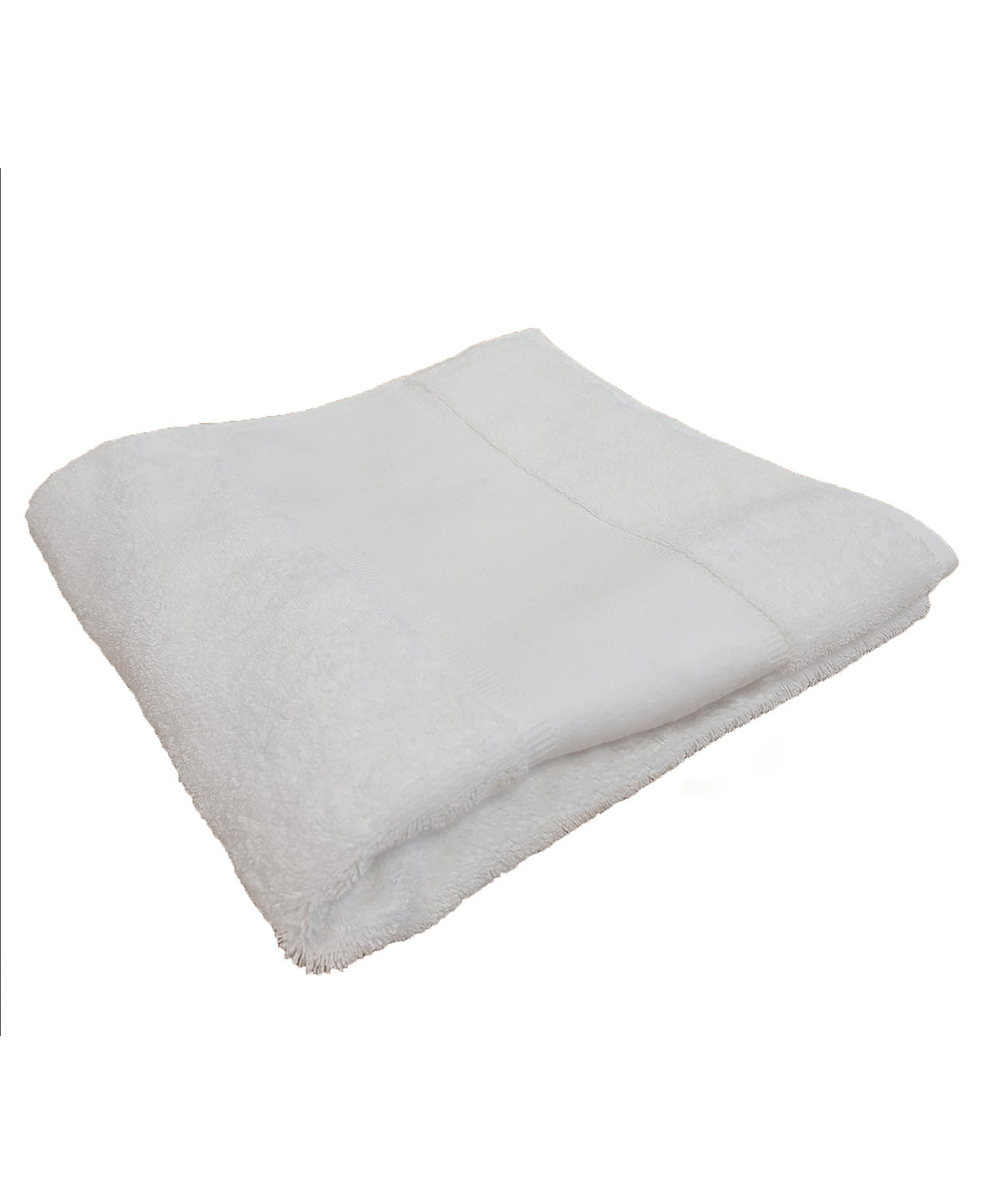 Towel City Organic Hand Towel with Printable Border - White