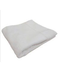 Towel City Organic Hand Towel with Printable Border - White