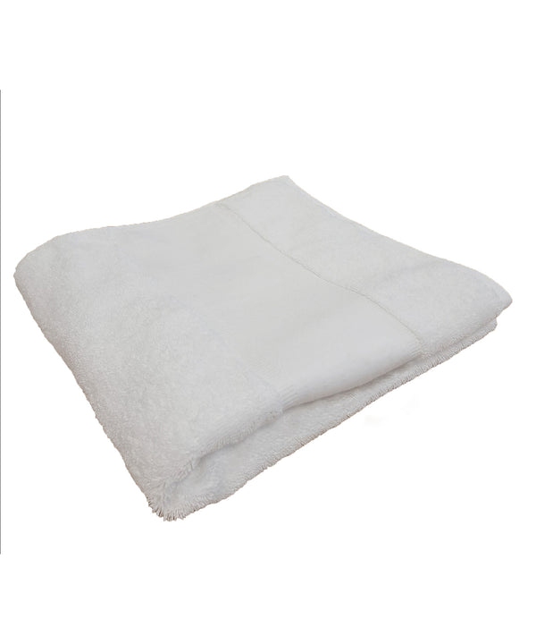 Towel City Organic Hand Towel with Printable Border - White