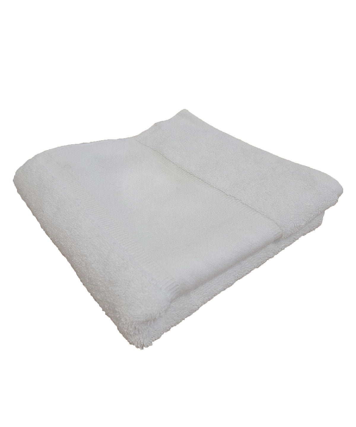 Towel City Organic Bath Towel with Printable Border - White