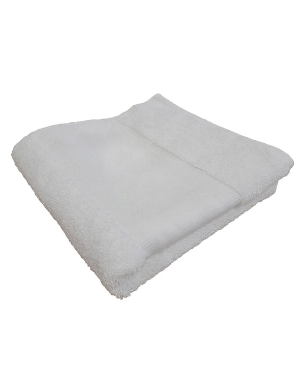 Towel City Organic Bath Towel with Printable Border - White