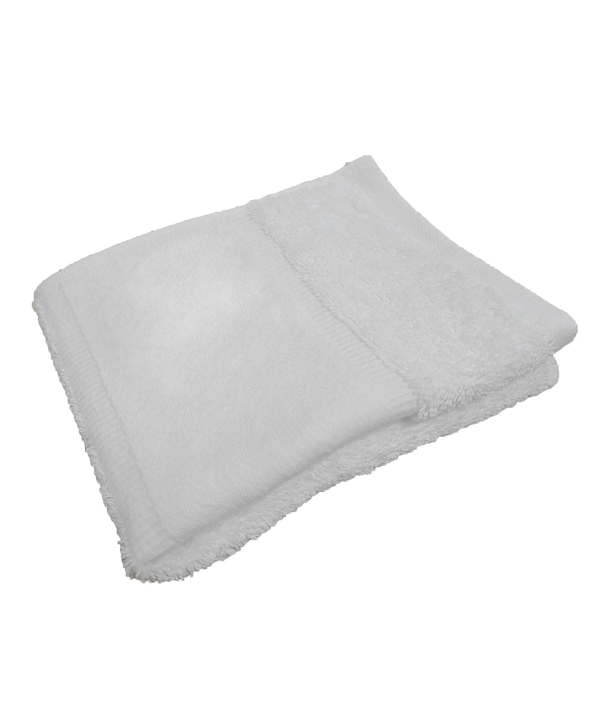 Towel City Organic Guest Towel with Printable Border - White