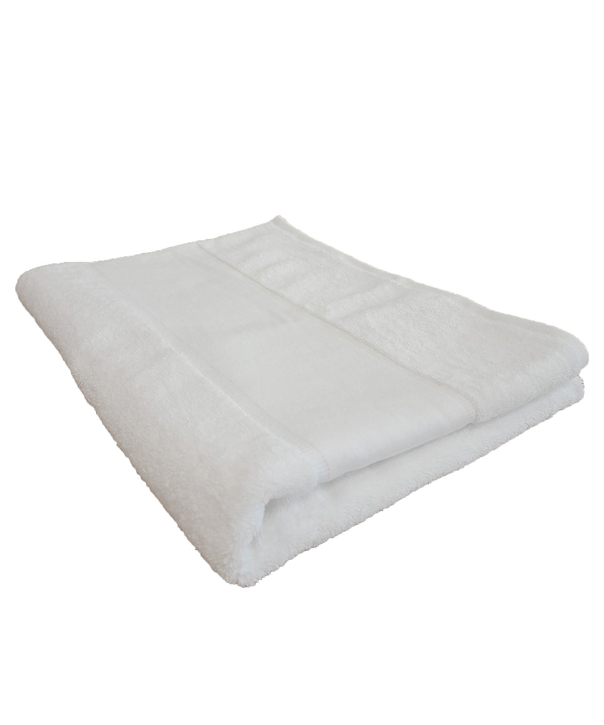 Towel City Organic Bath Sheet with Printable Border - White