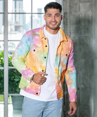 Colortone Tie-dye Denim Jacket - Crystal Black