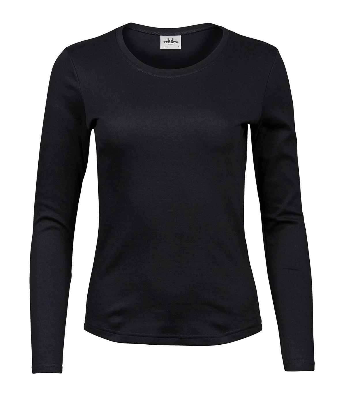 Tee Jays Women’s Long Sleeve Interlock Tee - Black
