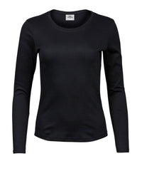 Tee Jays Women’s Long Sleeve Interlock Tee - Black