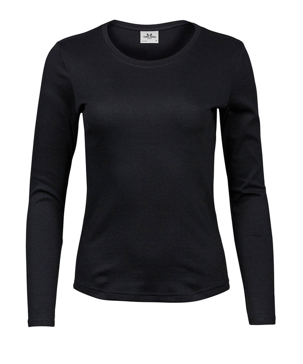 Tee Jays Women’s Long Sleeve Interlock Tee - Black