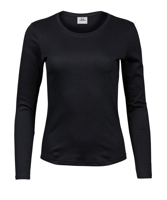 Tee Jays Women’s Long Sleeve Interlock Tee - Black